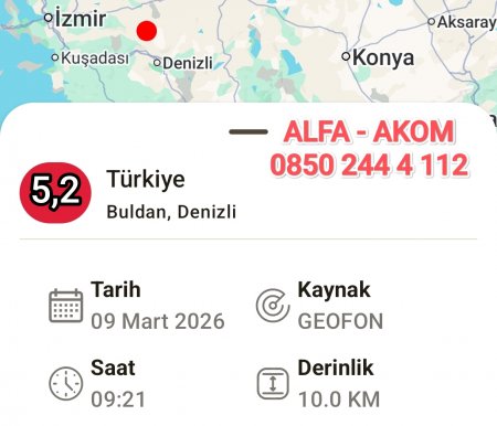 Denizli Buldan'da Deprem Meydana Geldi 